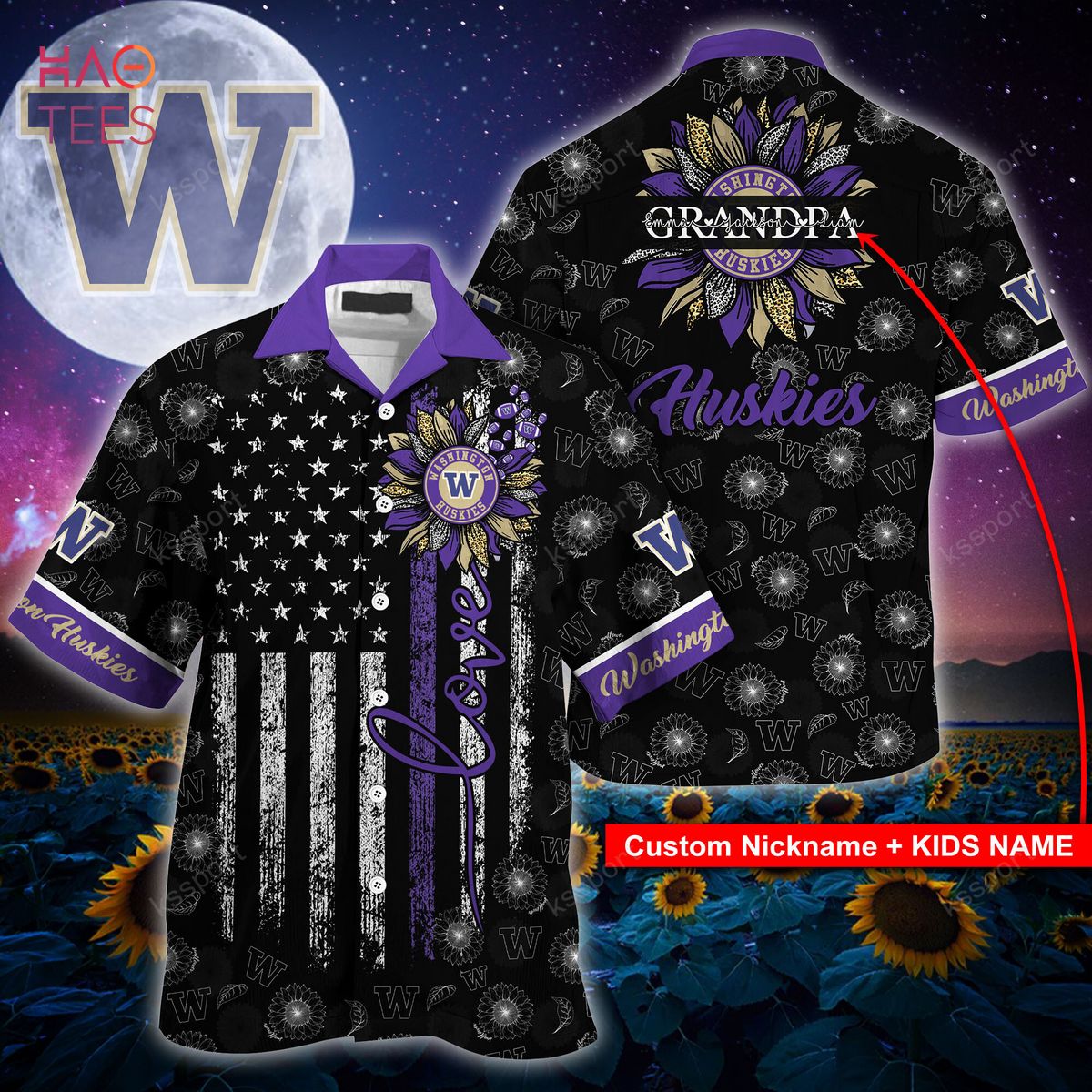 Get into the Summer Spirit with Washington Huskies Hawaiian Shirt