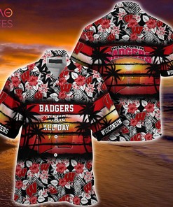 Get into the Summer Spirit with Wisconsin Badgers Floral Hawaiian Shirt