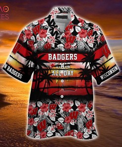 Get into the Summer Spirit with Wisconsin Badgers Floral Hawaiian Shirt