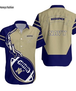 Go Navy Midshipmen with NCAA Hawaiian Shirt