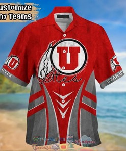 Go for the Grey Go Red: NCAA Utah Utes Grey Go Red Hawaiian Shirt