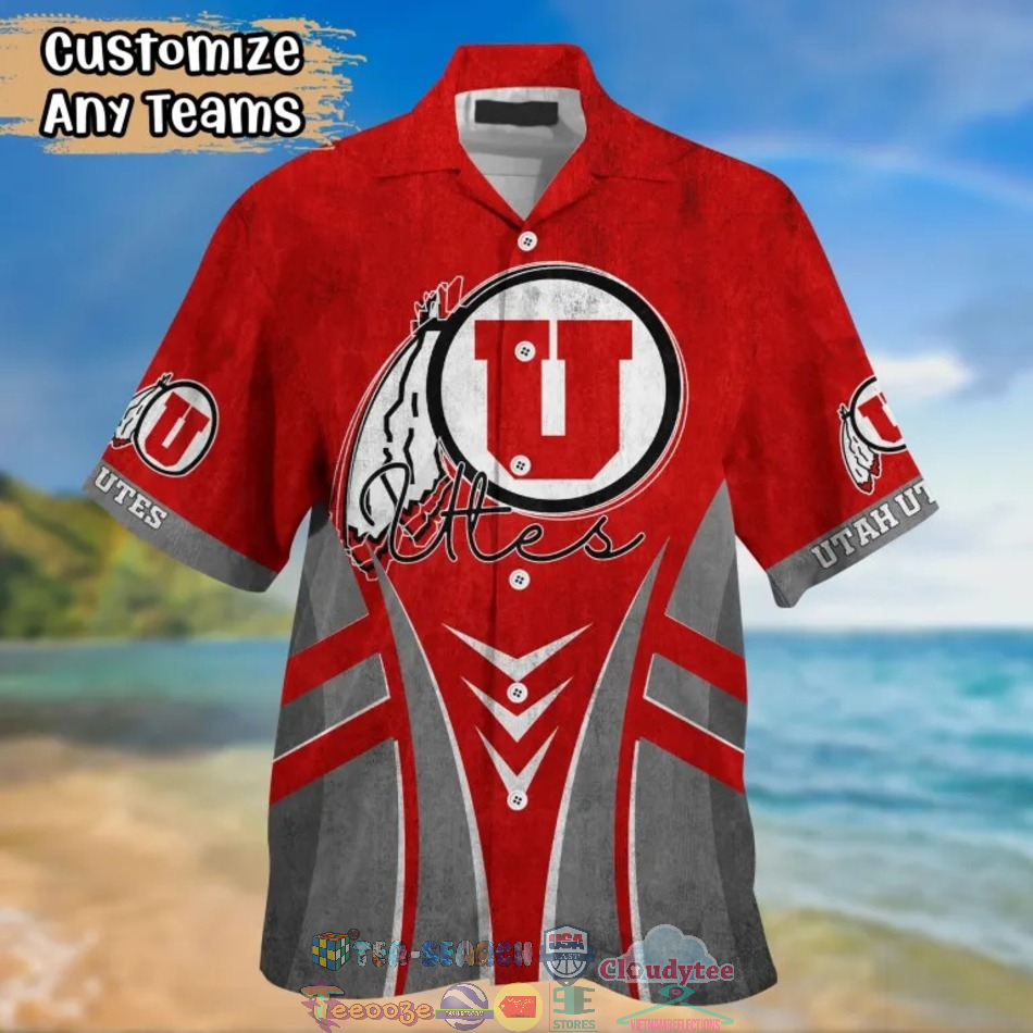 Go for the Grey Go Red: NCAA Utah Utes Grey Go Red Hawaiian Shirt
