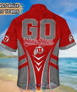 Go for the Grey Go Red: NCAA Utah Utes Grey Go Red Hawaiian Shirt