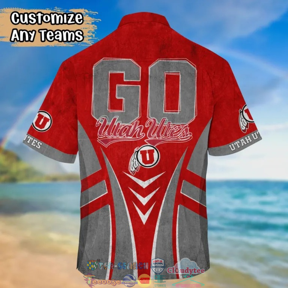 Go for the Grey Go Red: NCAA Utah Utes Grey Go Red Hawaiian Shirt
