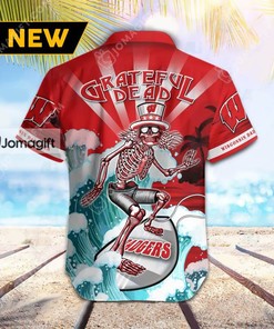 Grateful Dead Wisconsin Badgers Hawaiian Shirt - Gift for Fans