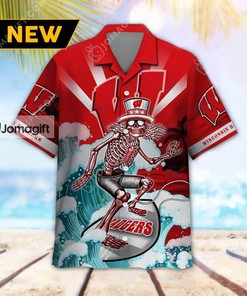 Grateful Dead Wisconsin Badgers Hawaiian Shirt - Gift for Fans
