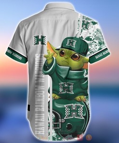 Hawaii Rainbow Warriors Baby Yoda Hawaiian Shirt, Perfect for Summer