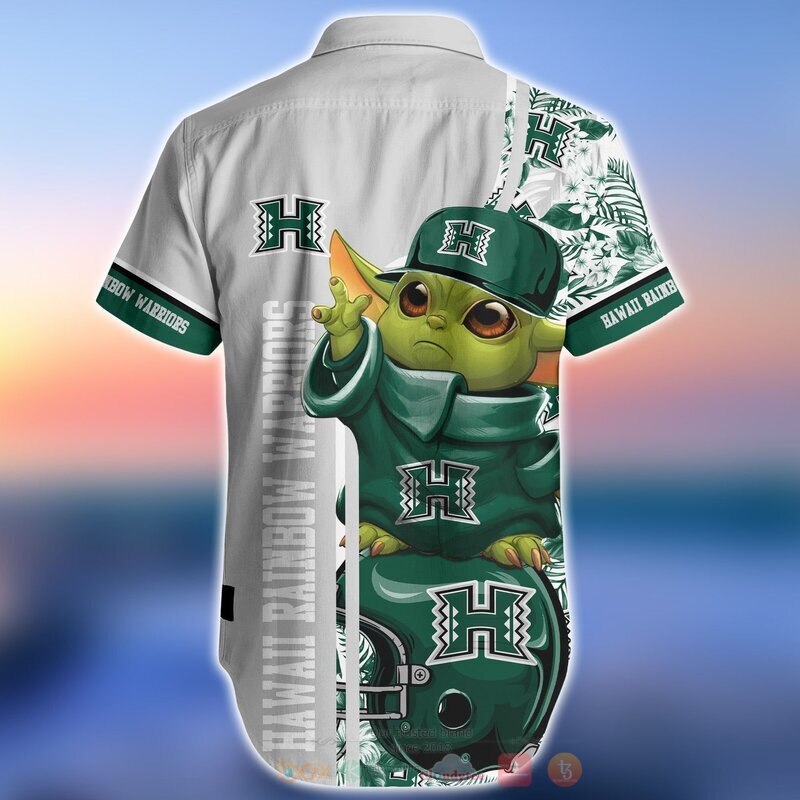 Hawaii Rainbow Warriors Baby Yoda Hawaiian Shirt, Perfect for Summer