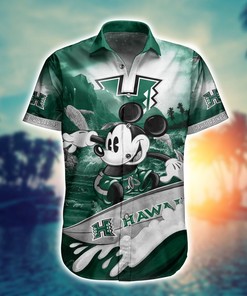 Hawaii Rainbow Warriors Mickey NCAA Hawaiian Shirt for Men and Women - Disney Design