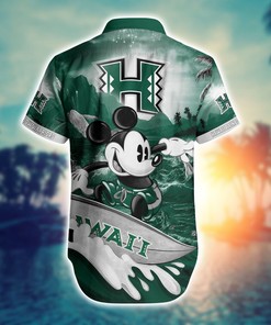 Hawaii Rainbow Warriors Mickey NCAA Hawaiian Shirt for Men and Women - Disney Design
