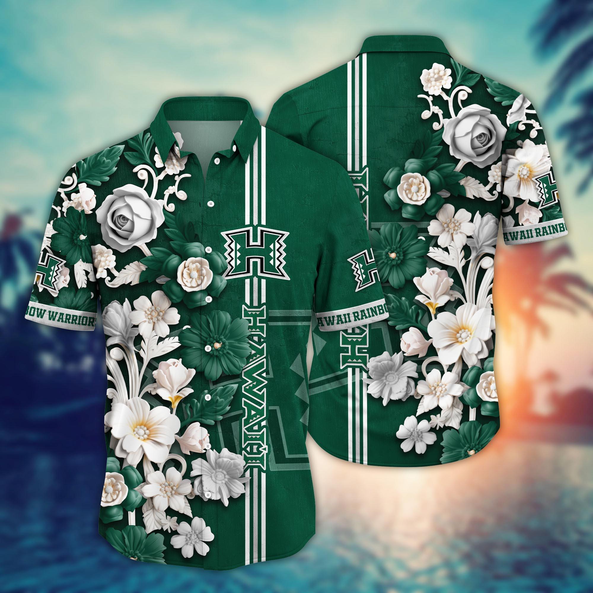 Hawaii Rainbow Warriors NCAA Flower Hawaii Shirt For Fans Ver 37
