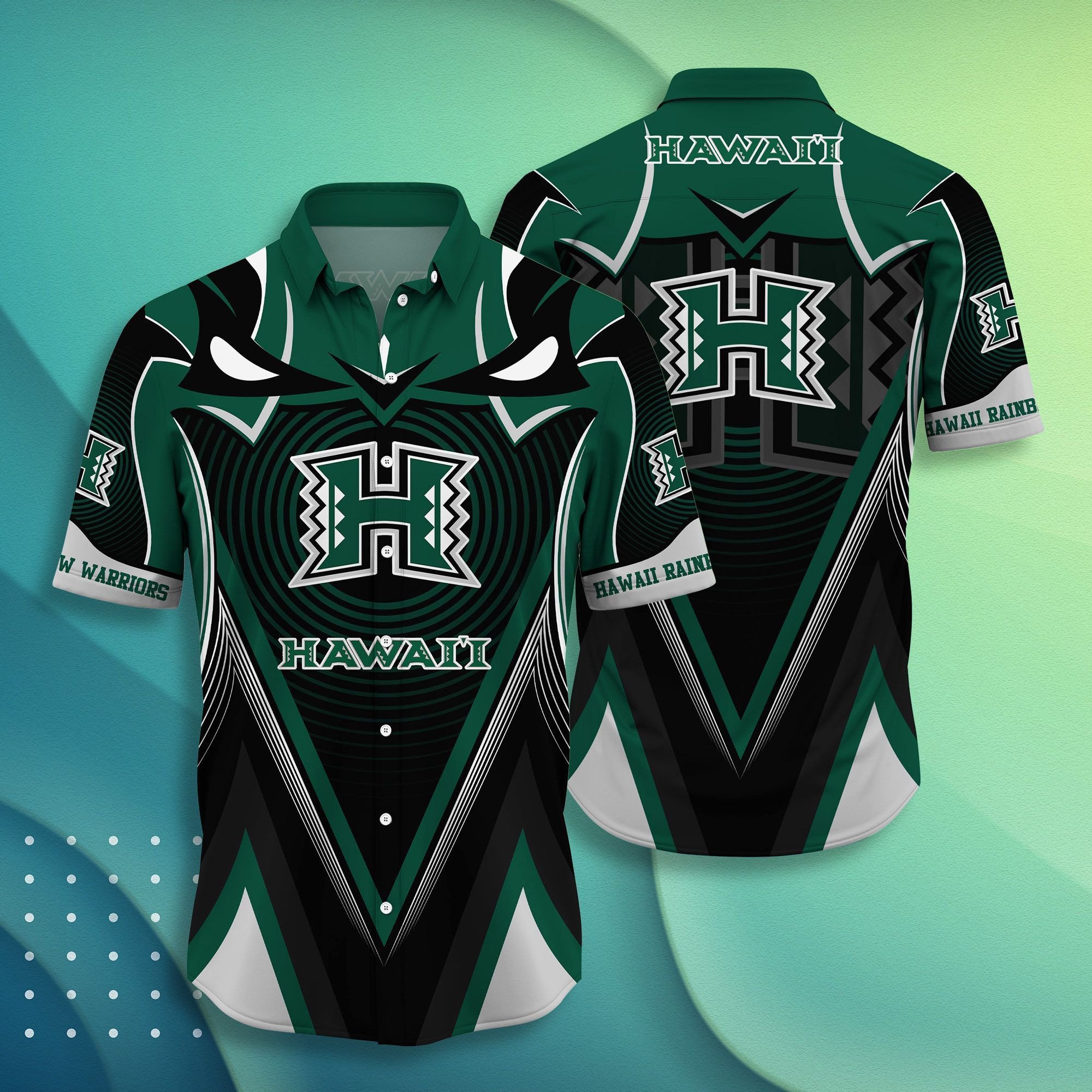 Hawaii Rainbow Warriors NCAA Hawaiian Shirt for Men and Women - Retro Design