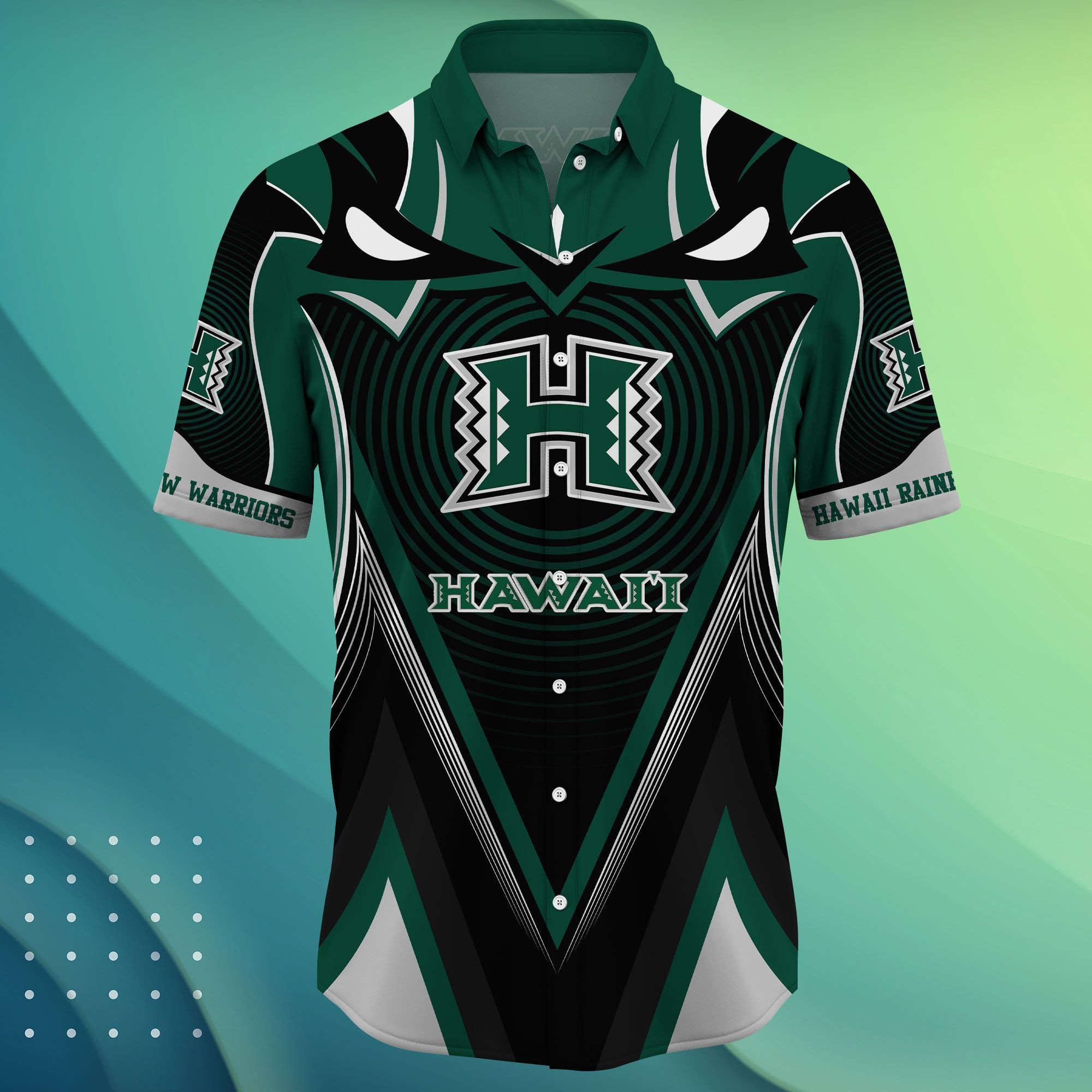 Hawaii Rainbow Warriors NCAA Hawaiian Shirt for Men and Women - Retro Design