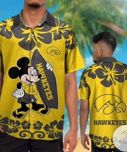 Hawaii Summer Hawaiian Shirt and Shorts Set for NCAA Iowa Hawkeyes Fans 