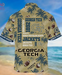 Hawaiian Georgia Tech Yellow Jackets Shirt - New Summer Gift