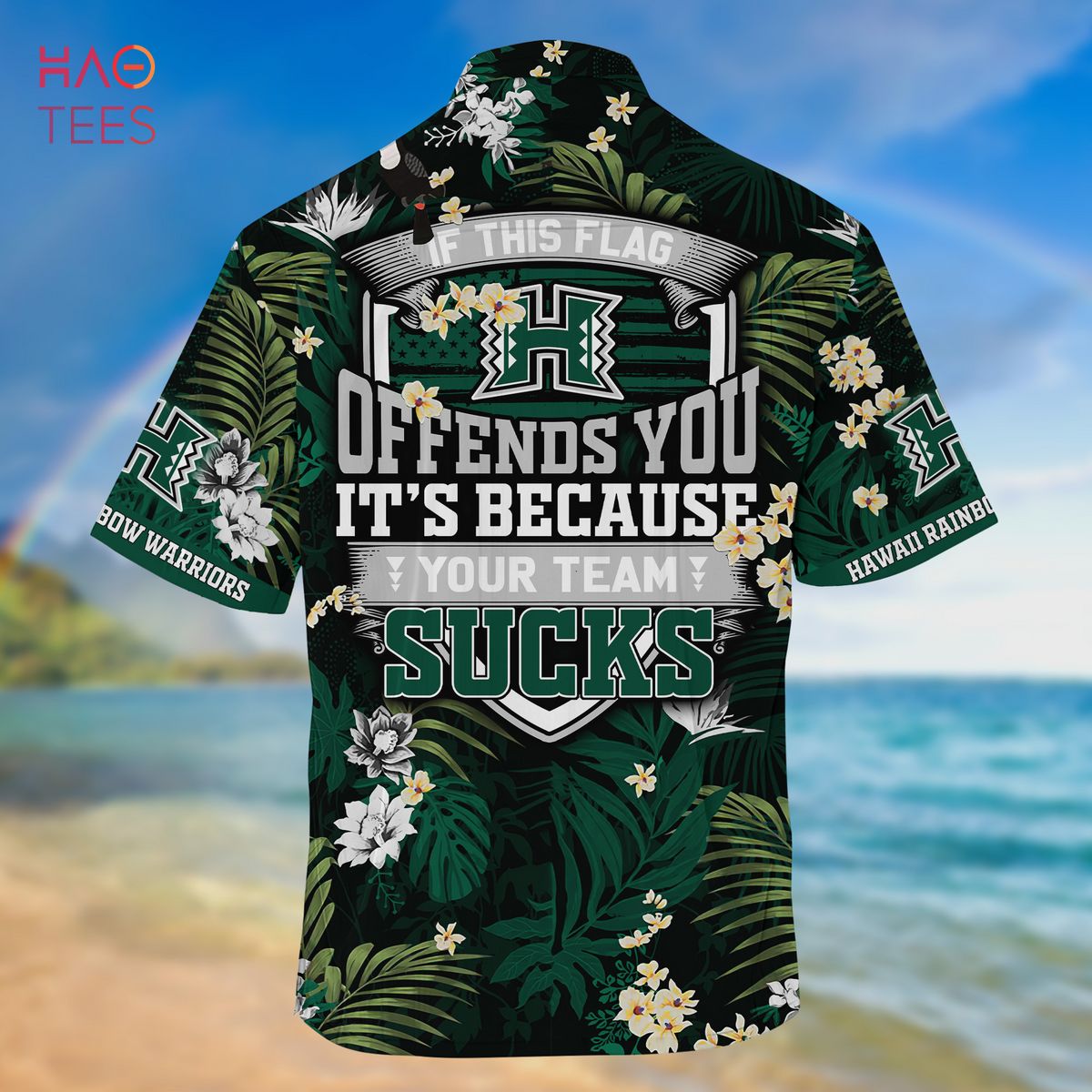 Hawaiian Hawaii Rainbow Warriors Shirt & Shorts - Tropical Patterns for Fans