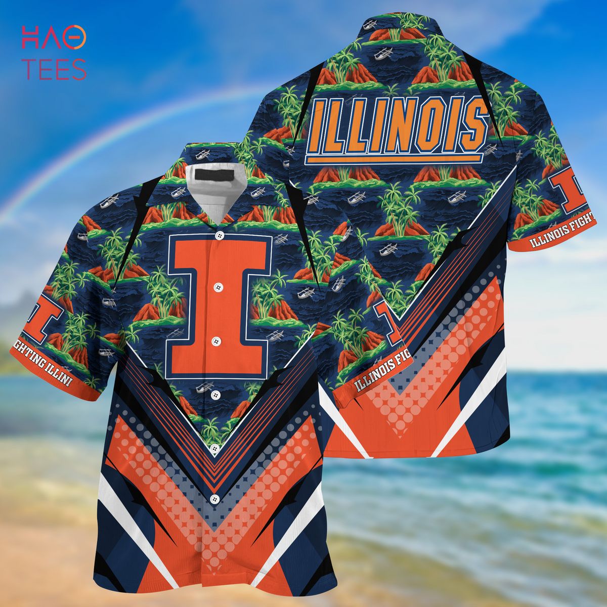 Hawaiian Illinois Fighting Illini Shirt & Shorts - Perfect for Sports Fans