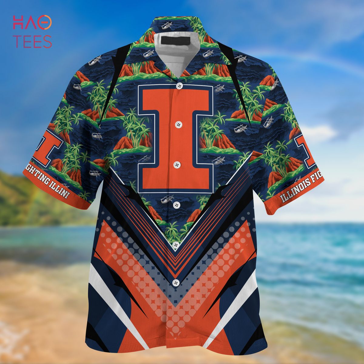 Hawaiian Illinois Fighting Illini Shirt & Shorts - Perfect for Sports Fans