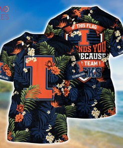 Hawaiian Illinois Fighting Illini Shirt & Shorts - Tropical Patterns for Fans