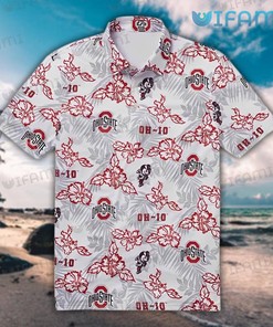 Hibiscus Ohio State Buckeyes Mascot OH-IO Hawaiian Shirt
