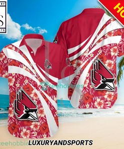 Hibiscus Tropical Flower Ball State Cardinals NCAA Hawaiian Shirt 