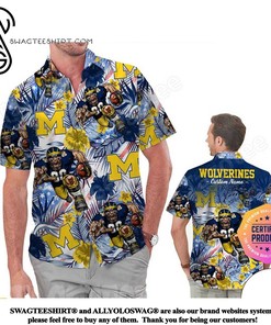 [High Quality] Michigan Wolverines Coconut Aloha Hawaiian Shirt - A Classic Look for the Beach.