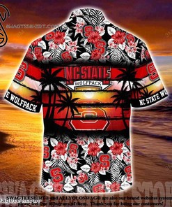 High-Quality NC State Wolfpack Hibiscus Pattern Hawaiian Shirt for Sports Fans