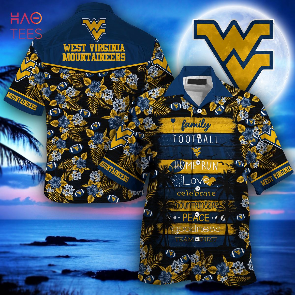 Hot Trending: West Virginia Mountaineers Summer Hawaiian Shirt with Tropical Flower Pattern
