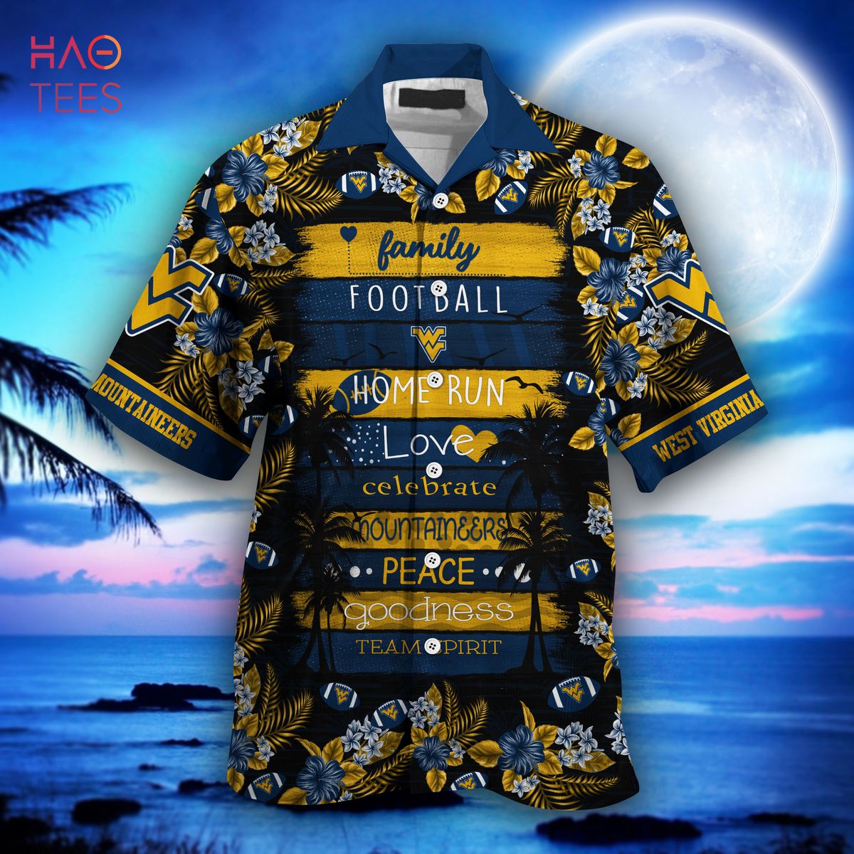 Hot Trending: West Virginia Mountaineers Summer Hawaiian Shirt with Tropical Flower Pattern