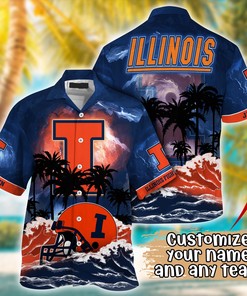Illinois Fighting Illini NCAA Best Hawaiian Shirt Ever- Customize Any Team Any League