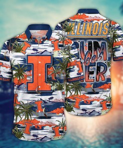 Illinois Fighting Illini NCAA Flower Hawaii Shirt For Fans Ver 10