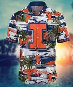 Illinois Fighting Illini NCAA Flower Hawaii Shirt For Fans Ver 10