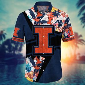 Illinois Fighting Illini NCAA Flower Hawaii Shirt For Fans Ver 12