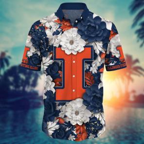 Illinois Fighting Illini NCAA Flower Hawaii Shirt For Fans Ver 13