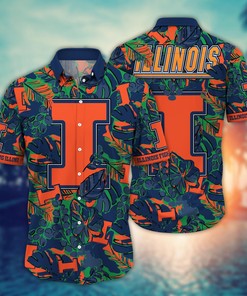 Illinois Fighting Illini NCAA Flower Hawaii Shirt For Fans Ver 14