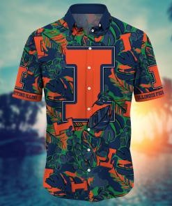 Illinois Fighting Illini NCAA Flower Hawaii Shirt For Fans Ver 14