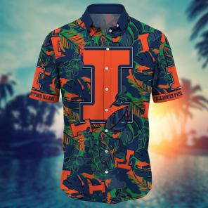 Illinois Fighting Illini NCAA Flower Hawaii Shirt For Fans Ver 14