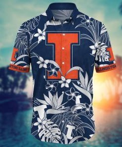 Illinois Fighting Illini NCAA Flower Hawaii Shirt For Fans Ver 15