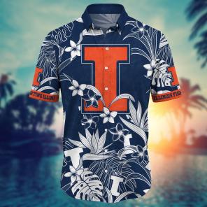 Illinois Fighting Illini NCAA Flower Hawaii Shirt For Fans Ver 15