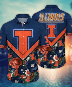 Illinois Fighting Illini NCAA Flower Hawaii Shirt For Fans Ver 16