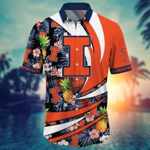 Illinois Fighting Illini NCAA Flower Hawaii Shirt For Fans Ver 17