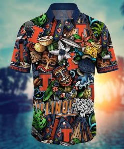 Illinois Fighting Illini NCAA Flower Hawaii Shirt For Fans Ver 18