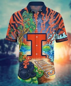 Illinois Fighting Illini NCAA Flower Hawaii Shirt For Fans Ver 19
