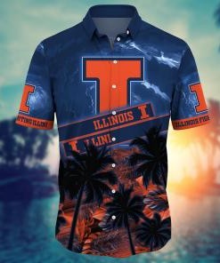Illinois Fighting Illini NCAA Flower Hawaii Shirt For Fans Ver 21