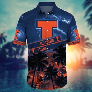 Illinois Fighting Illini NCAA Flower Hawaii Shirt For Fans Ver 21
