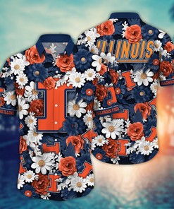 Illinois Fighting Illini NCAA Flower Hawaii Shirt For Fans Ver 22