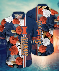 Illinois Fighting Illini NCAA Flower Hawaii Shirt For Fans Ver 25