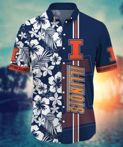 Illinois Fighting Illini NCAA Flower Hawaii Shirt For Fans Ver 26