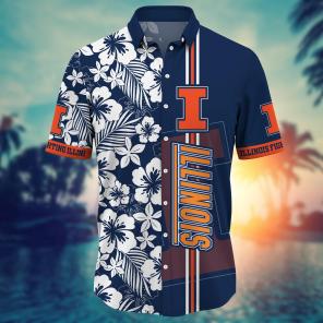 Illinois Fighting Illini NCAA Flower Hawaii Shirt For Fans Ver 26