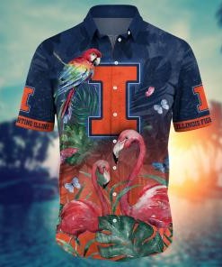 Illinois Fighting Illini NCAA Flower Hawaii Shirt For Fans Ver 28